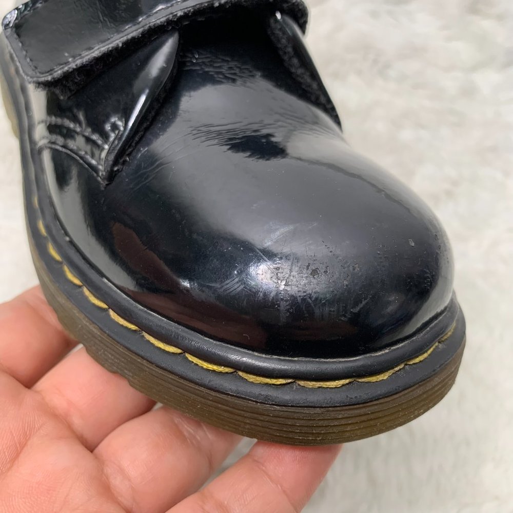 Dr Martens KAMRON T Kid's Black Patent Leather Shoes Size US 9/ EURO 26 - Picture 10 of 16